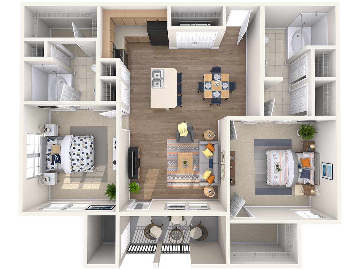 B1 - 2 Bed 2 Bath